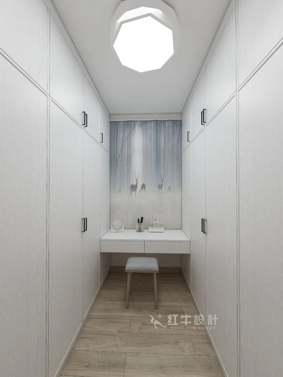 劉萍萍_花崗鴻福城132㎡現(xiàn)代簡約風(fēng)格_兩套小戶型打通變大宅，中西雙廚房+衣帽間打造品質(zhì)生活！13衣帽間