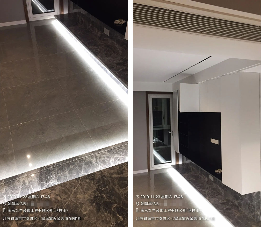 余瑋_金鼎灣花園135㎡輕奢風格--老房升級改造，前后對比大變樣！06客廳·改造后