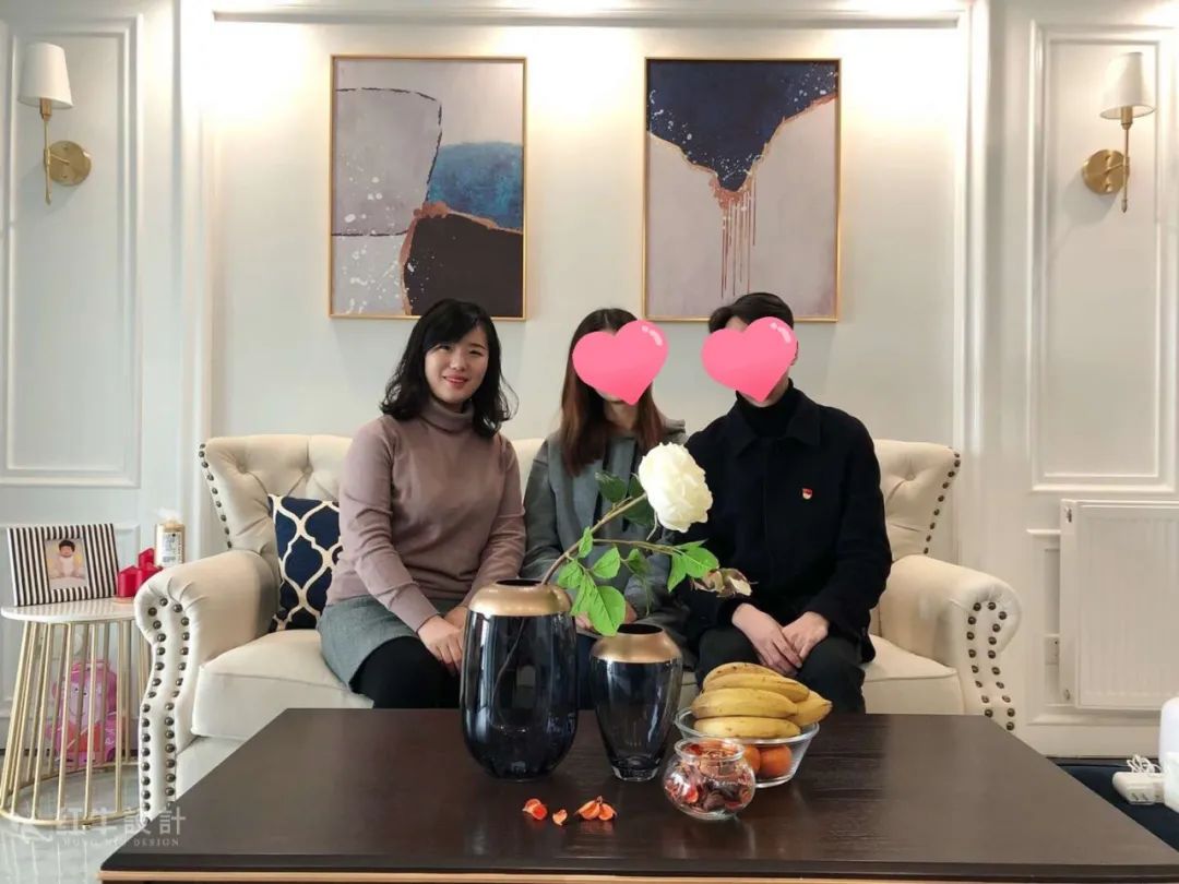 85后夫婦的美式輕奢家，起名“海藍(lán)之謎”！01設(shè)計(jì)師與業(yè)主的合照