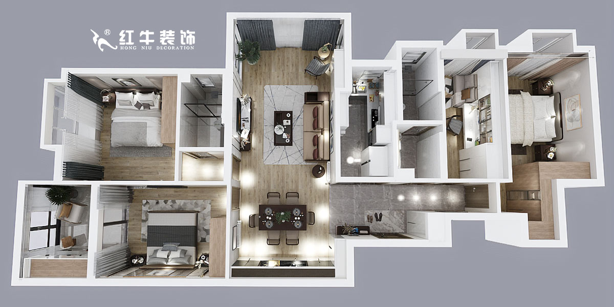 郭志成_翠屏國際廣場(chǎng)苑15-505-150㎡-現(xiàn)代中式風(fēng)格00鳥瞰圖
