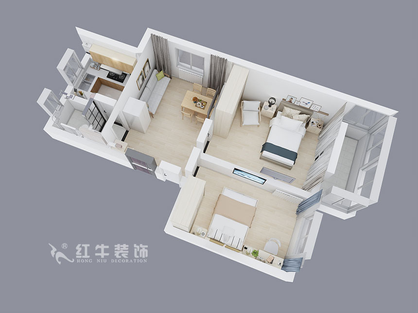 余玮_新庄53号11-201-93㎡-现代风格_2室2厅1卫（旧房改造）_定制家￥110061_全包11