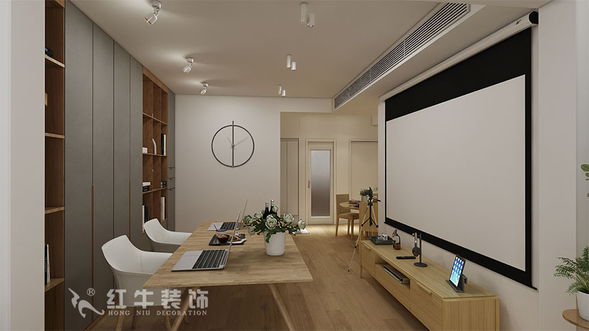 魏利利_津橋華府82㎡現(xiàn)代簡約｜顛覆傳統(tǒng)客廳，即是休閑書吧又是影院05客廳