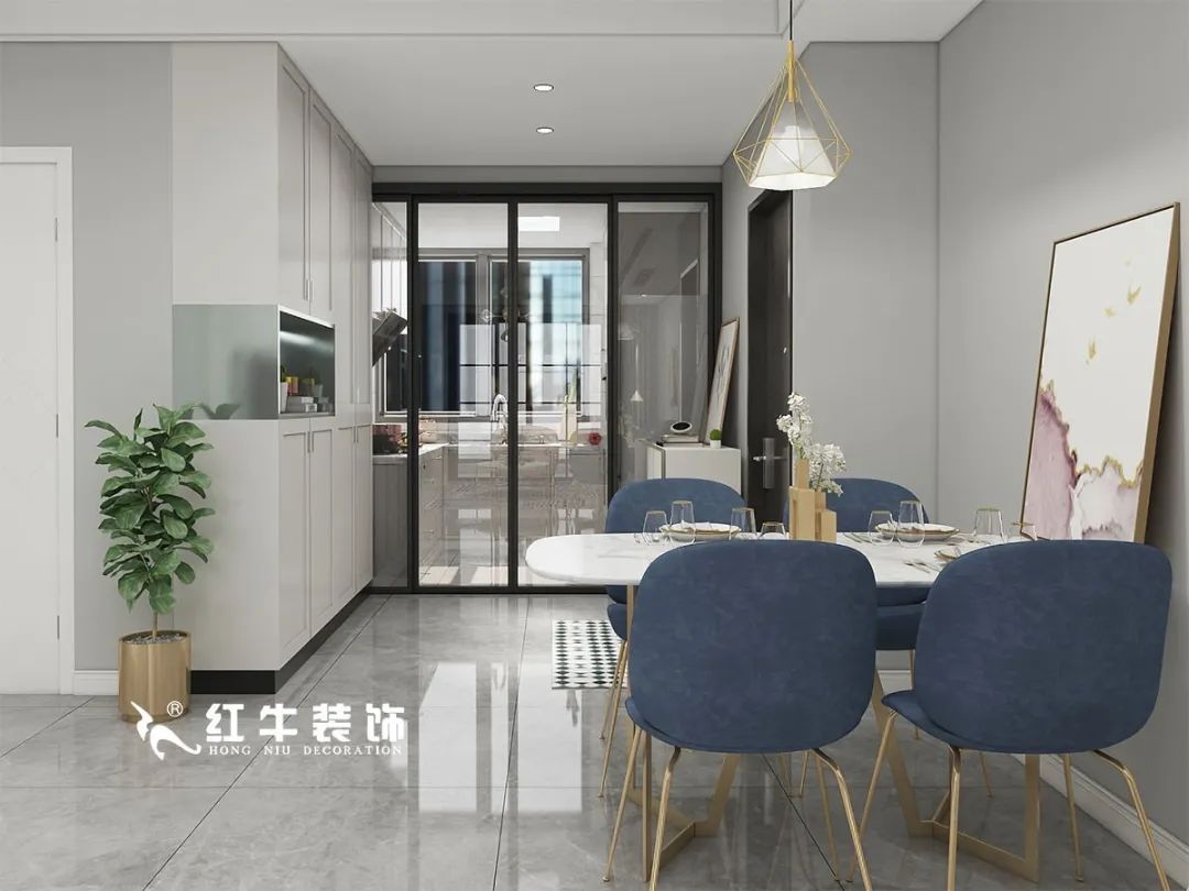 劉萍萍_仙龍灣山莊90㎡輕奢風(fēng)格｜加入一點(diǎn)金屬線條，這個(gè)家高級(jí)又溫柔！05
