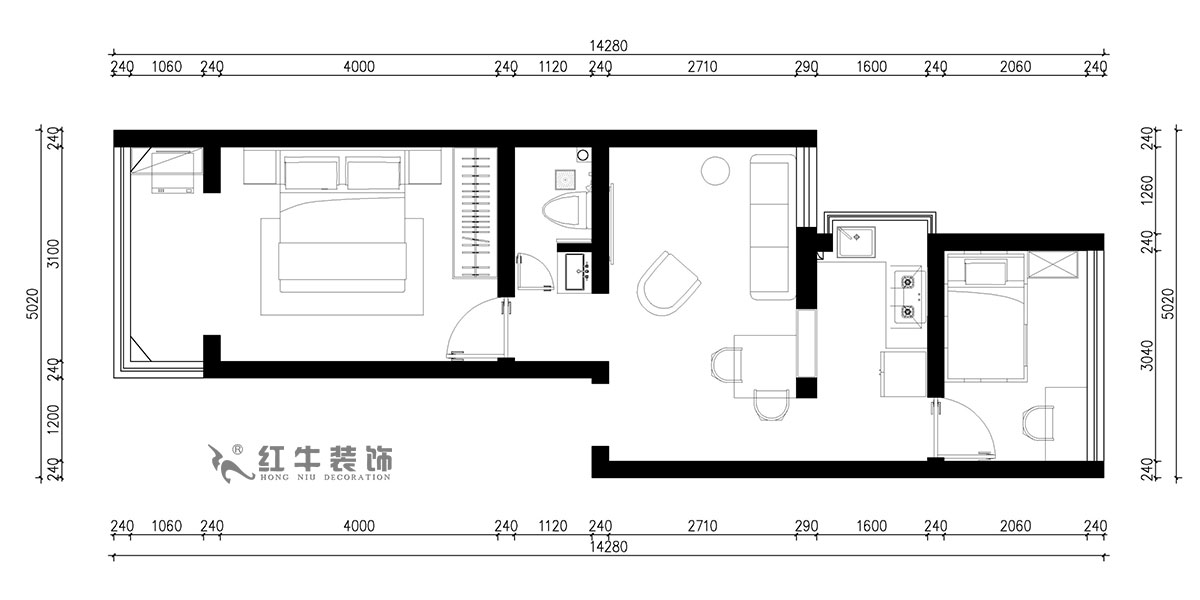 朱明琪｜富貴里3-乙單元-601-55㎡-現代簡約風格｜2室2廳1衛(wèi)｜老房裝修｜定制家｜全包14