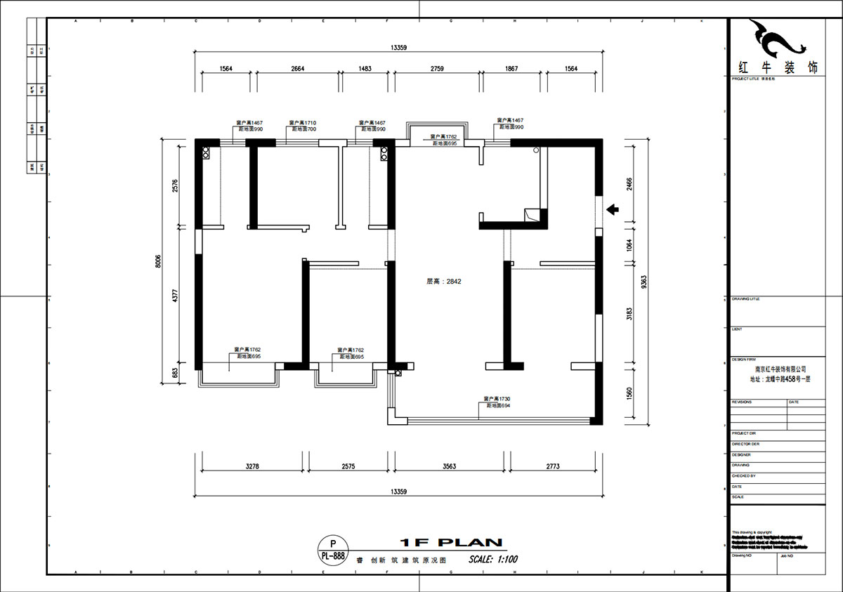 魏明花｜睿創(chuàng)新筑3期C2-2204-132㎡-現(xiàn)代簡約風格｜4室2廳2衛(wèi)｜毛坯房裝修｜定制家｜全包23萬｜00_01建筑原況圖