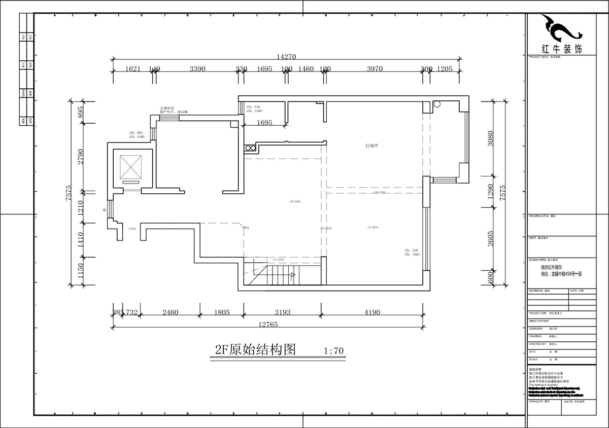 蔣?。┥紧斈芷咛栐?-205-280㎡-現(xiàn)代簡約風格｜復式｜4室2廳3衛(wèi)｜毛坯裝修｜定制家｜全包40萬｜00_01一層原始結構圖