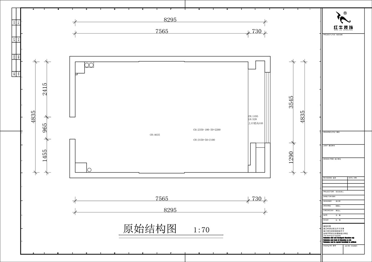 蔣琛｜融信鉑岸中心5號(hào)樓1218室-50㎡挑高-現(xiàn)代簡(jiǎn)約風(fēng)格｜3室2廳2衛(wèi)｜老房裝修｜定制家｜全包12萬｜00_01原始結(jié)構(gòu)圖